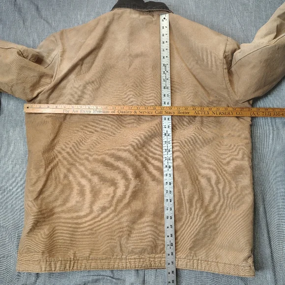 VINTAGE Wrangler Work Wear Jacket Faded Blanket Lined Canvas Chore Coat Street - Picture 9 of 13